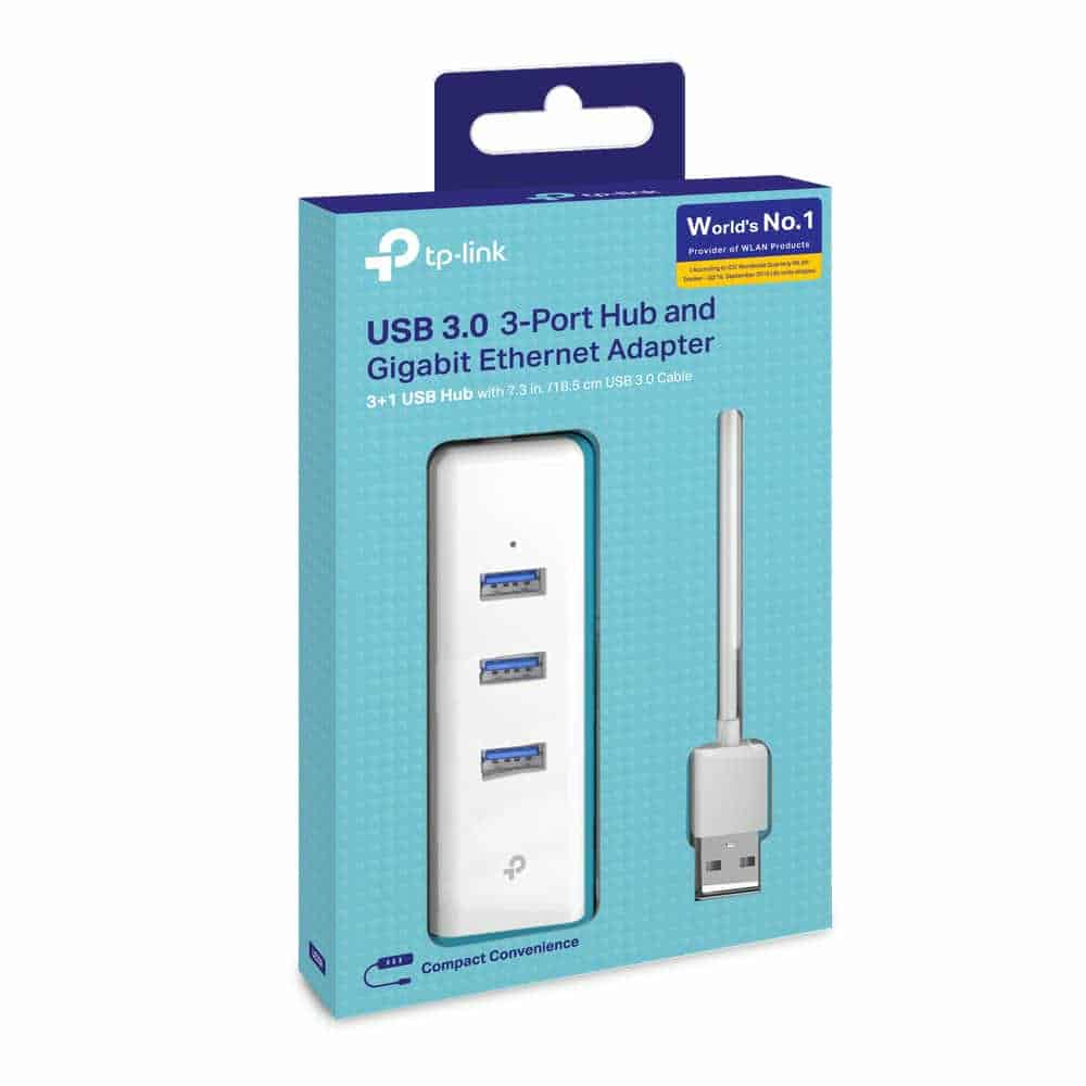 (image for) TP-LINK 3 Port USB 3.0 Gigabit Ethernet Adapter